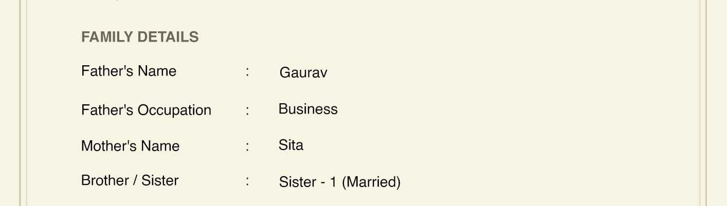 Indian joint family portrait for biodata context